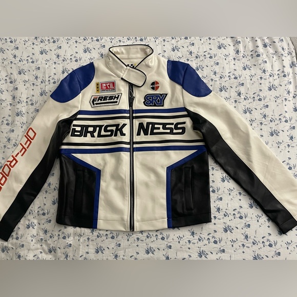 Bershka Jackets & Coats Bershka Faux Leather Racing Jacket Poshmark